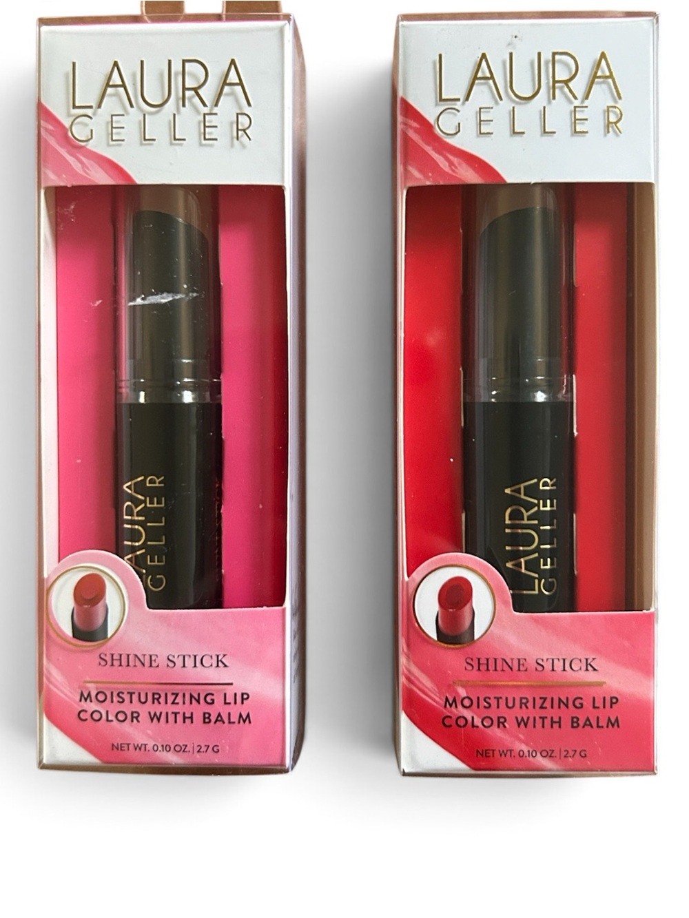 Laura Geller Moisturizing Lip Color with Balm Shine Stick in Blossom or Cherry